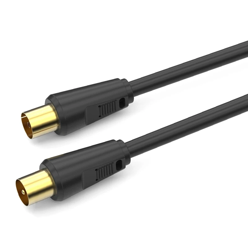 

RF TV Aerial Antenna Coaxial Cable Male to Female 75Ohm 9.5mm RG6 Double Shielded Gold Plated Connector