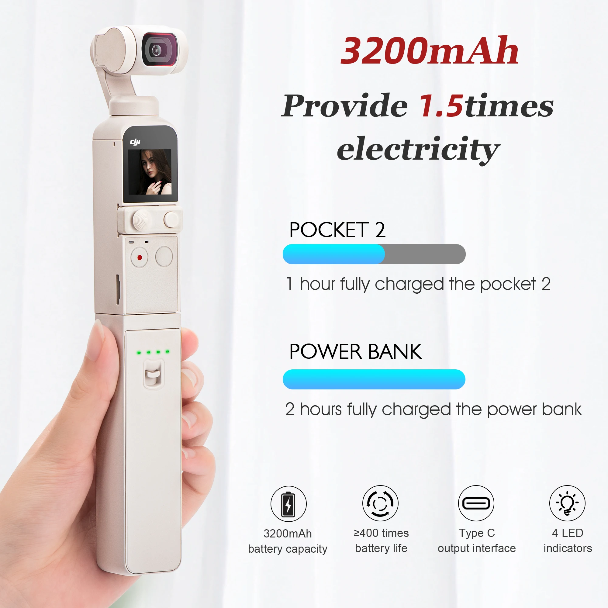Портативный внешний аккумулятор STARTRC Osmo Pocket 2 зарядное устройство для мобильного