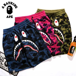 Imported A Bathing Ape 2022 Summer 100% Cotton Camouflage Printed Casual Men's Shorts Fashion Jogging Shorts 