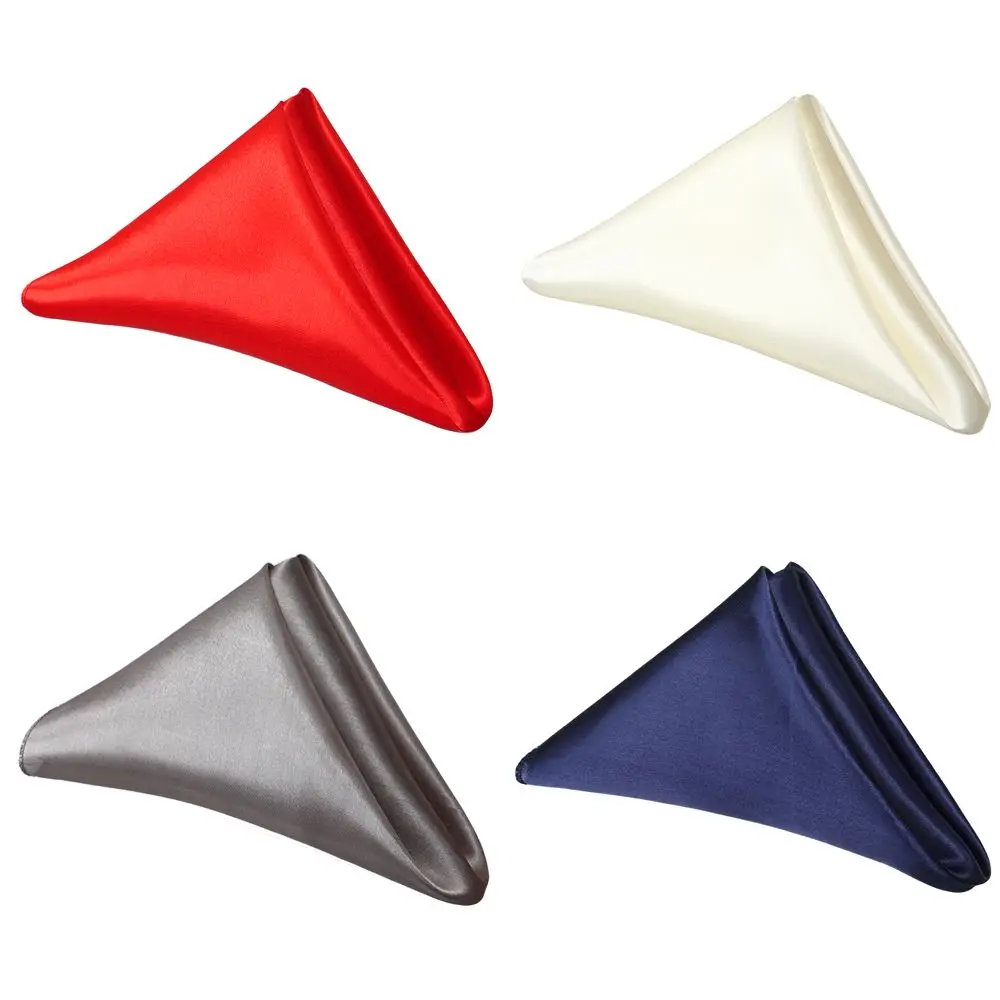

1PC Soft Solid Cloth Napkins Washable Polyester Satin Fabric Dinner Napkins Hotel Table Linen Wedding Decoration Party Supplies