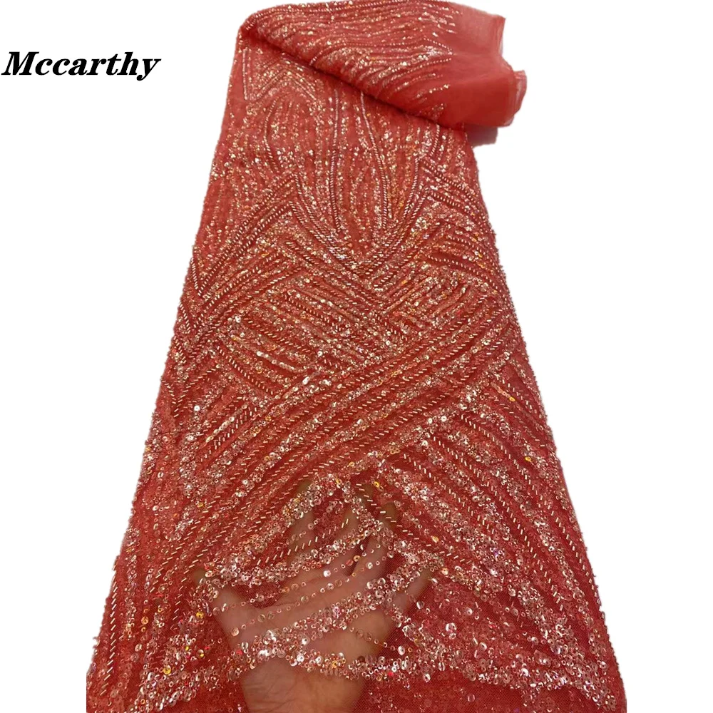 

Mccarthy, нигерийская сетчатая кружевная ткань, африканские блестки, кружевная ткань, высокое качество, французская фотолаборатория, Роскошные...