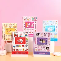sanrio hellokitty kuromi mymelody purin cinnamoroll stationery high value cute printing color page loose leaf hand book notebook