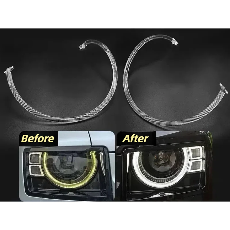 

НОВАЯ фара DRL, акриловая трубка, направляющая полоса, световая полоса для Land Rover Defender 2021 2022 2023