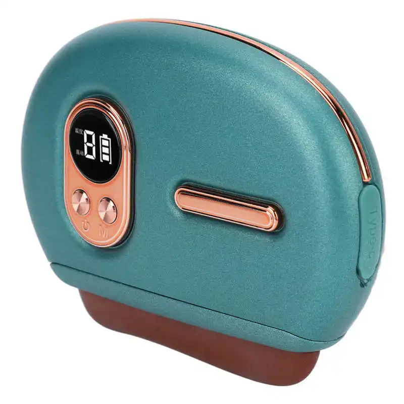 

Electric Scraping Massager Cordless Handheld Heating LCD Display Fit Palm Electric Stone Needle Massager for Face