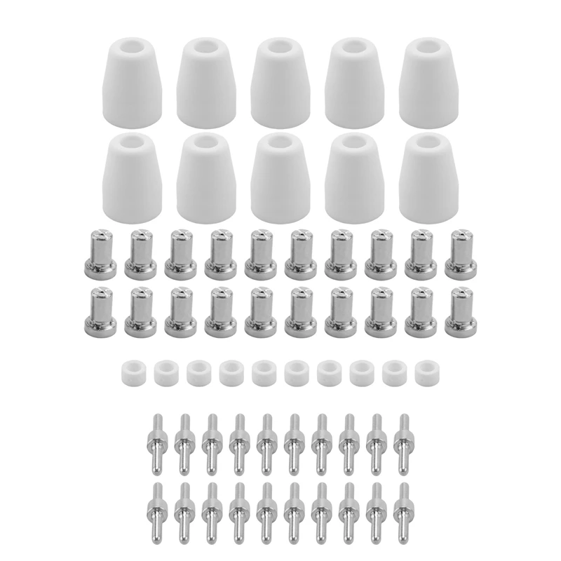 

60Pcs Plasma Cutter Tip Electrodes & Nozzles Kit Consumable Accessories For LG-40 PT-31 Plasma Cutter Welding Tools