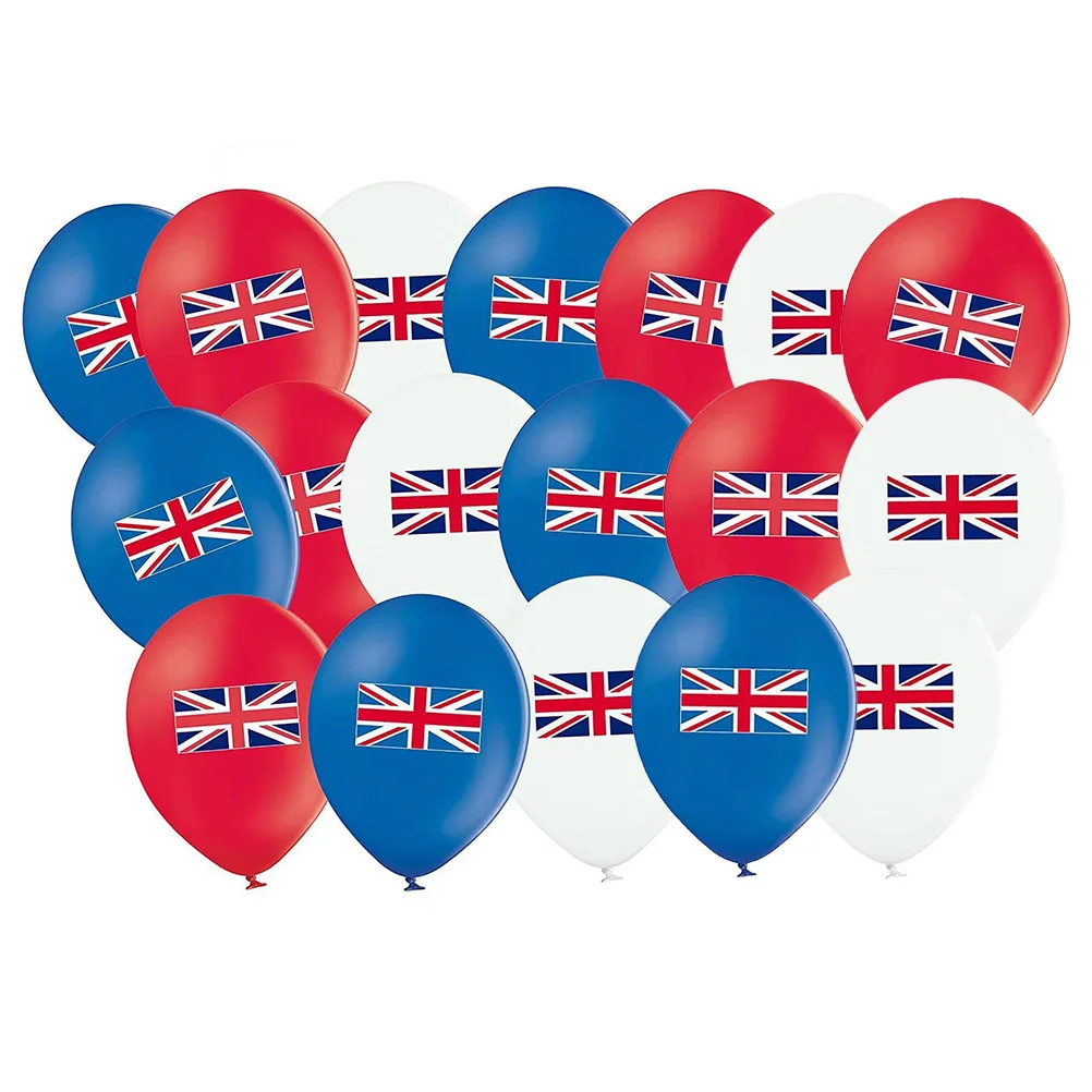 

Balloons Balloon British Uk Flag Latex Jack Union Platinum Jubilee Party Helium Elizabeth Decoration London Printed Great