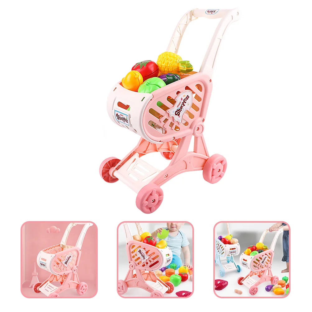 

1 Set Mini Accessories Trolley Fruit Toys Vegetables Shop Toy Accessories