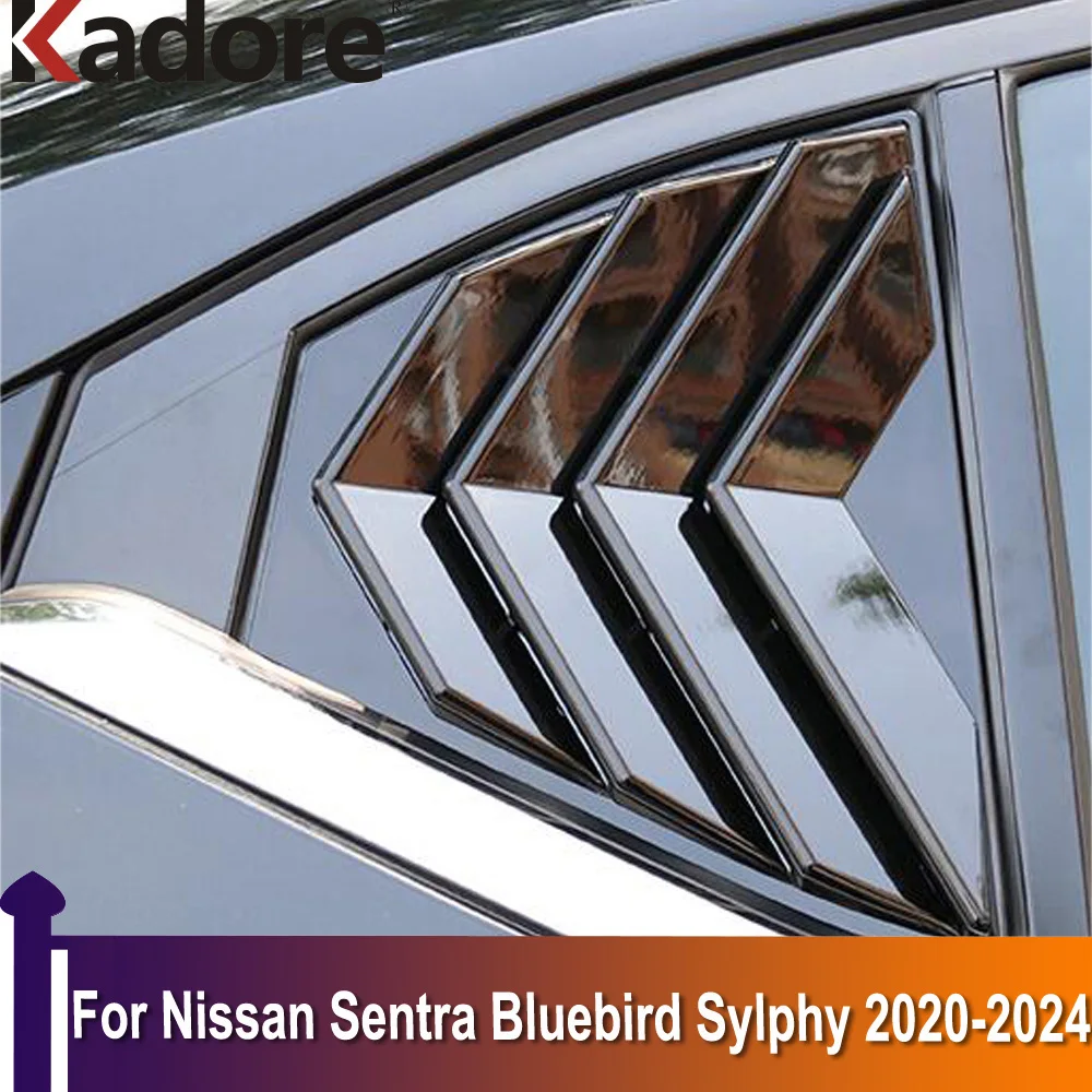 

Black For Nissan Sentra Bluebird Sylphy 2020 2021 2022 Rear Window Louvers Spoiler Cover Trim Car Exterior Auto Accessories