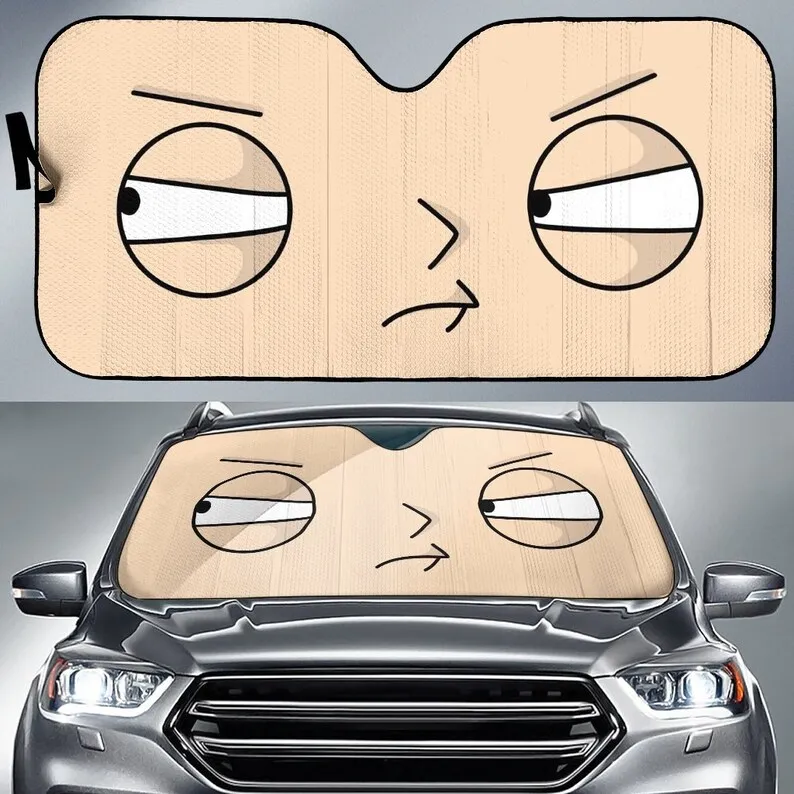 

Stewie Griffin Eyes Car Sunshade Pig In Sunglasses Car Windshield Auto Parts Car Protection Window Sunshade Screen Trim
