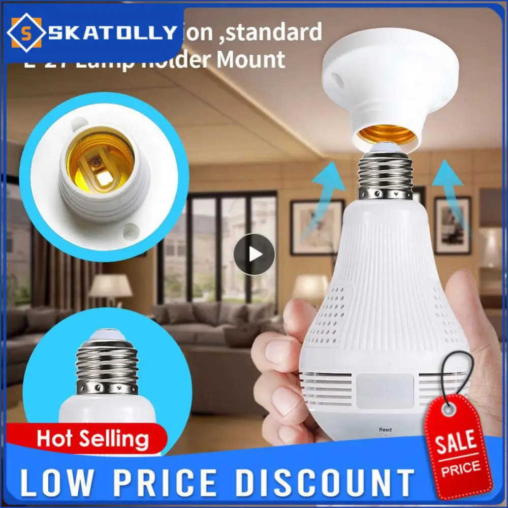 

1/2/3PCS Security Camera Two-way Bulb Camera Fisheye 360 Panoramic Camera 960p Wireless Panoramic Cam Ip Camera Cam