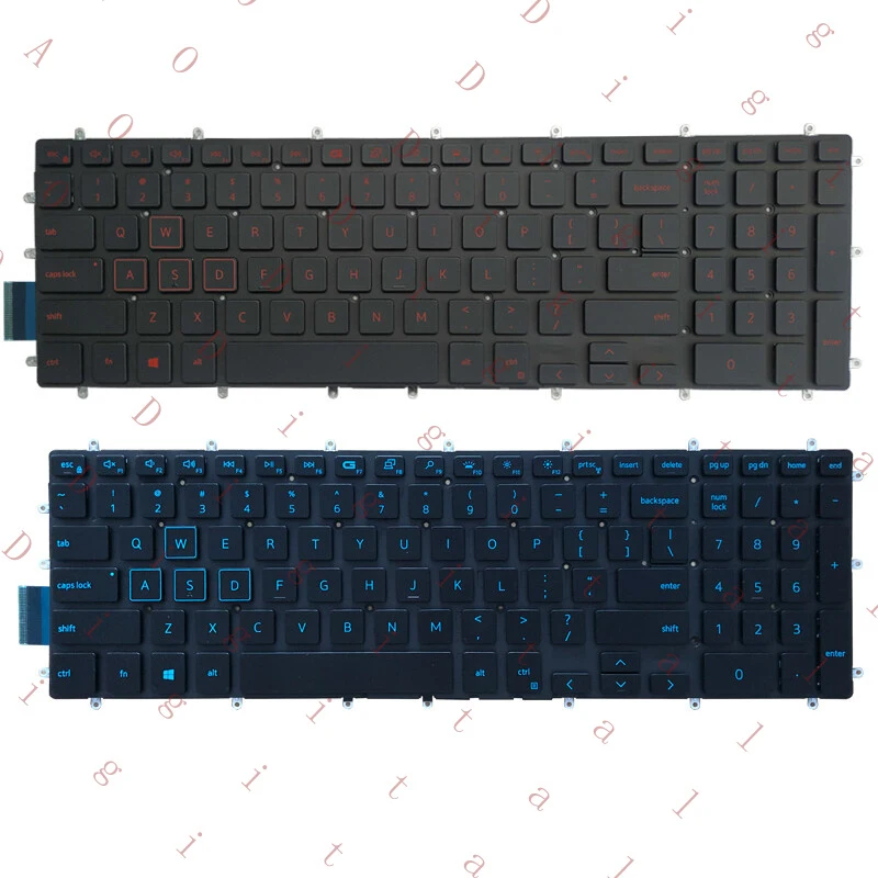 Фото НОВАЯ КЛАВИАТУРА ДЛЯ DELL G3 3579 P75F 3779 G5 15 5587 G7 15 7588 с синей подсветкой, раскладка US №1