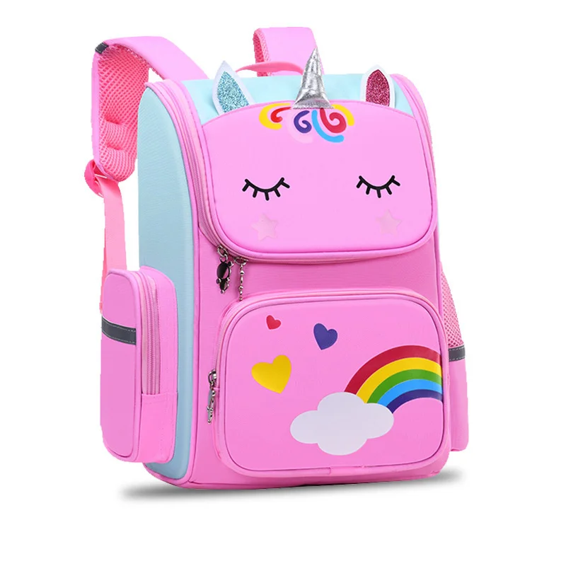 

Primary School Students Backpack 3D Cartoon Children's Schoolbag New Kindergarten Bag for Girls Boy Cute Rainbow Mochila Escolar