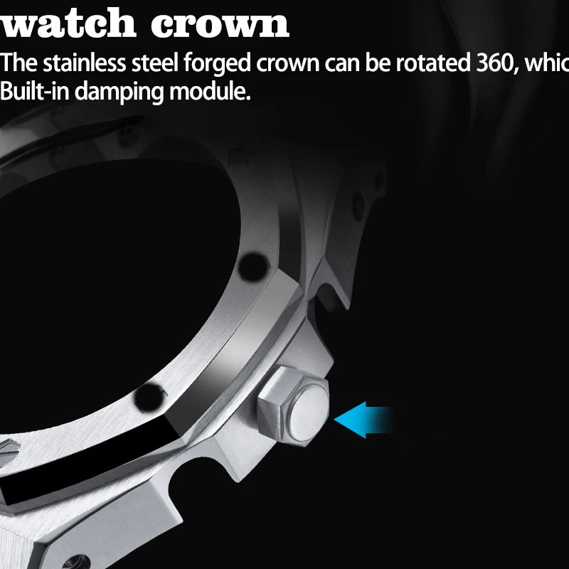 4rd Generation Stainiess Steel Mod Kit Set for Casio G Shock GA2100 GA2110 CasiOak Metal Case Bezel Watch Retrofit Accessories enlarge