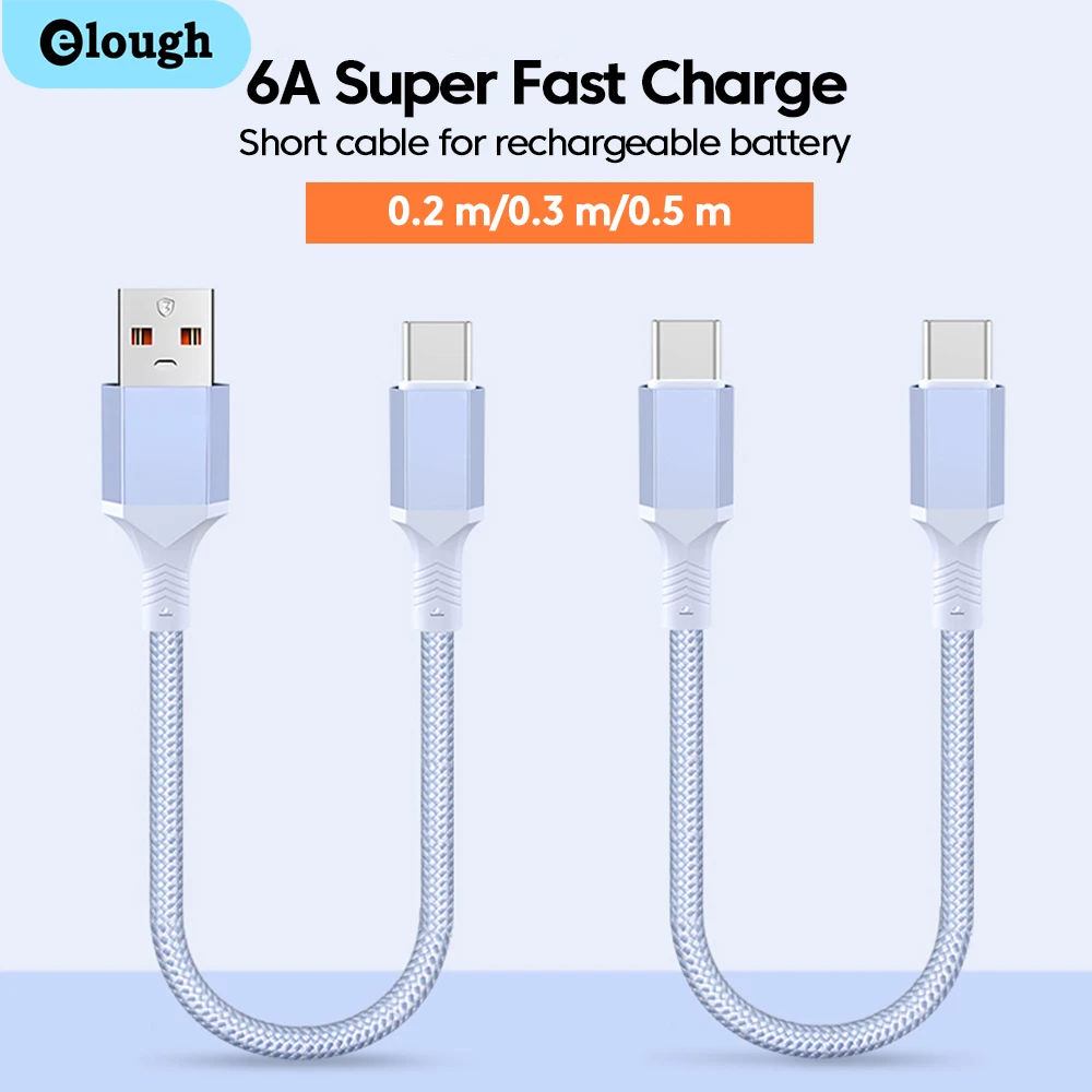Короткий кабель типа C — USB 20 см-1 м для быстрой зарядки Iphone 15 Xiaomi Samsung Huawei Power BanK