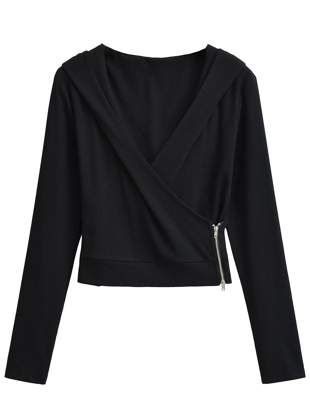 2024 ранняя осень пряная девушка кардиган с перекрестным v-образным вырезом и