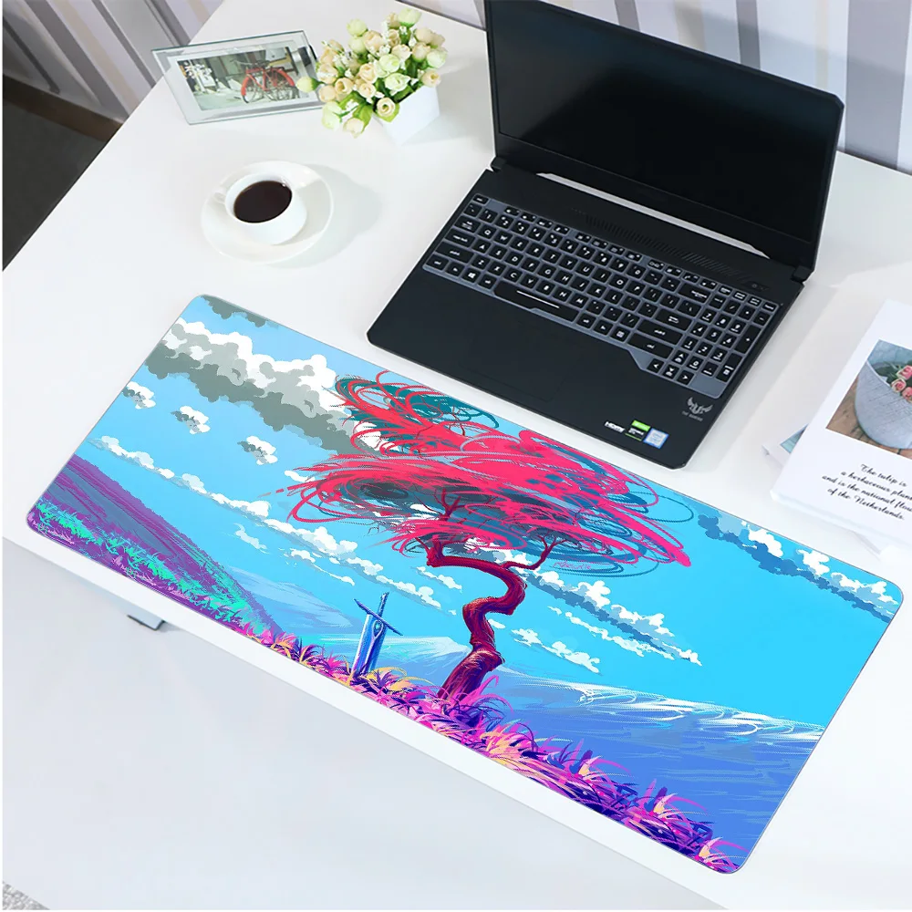 

cartoon landscape mouse pad mousepad game custom mause pad laptop desk mat sunset glow mountain peak stable and antiskid