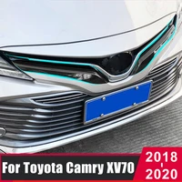 for toyota camry le xle 2018 2019 2020 accessories front bumper decoration cover styling grilles trim grille protector car refit