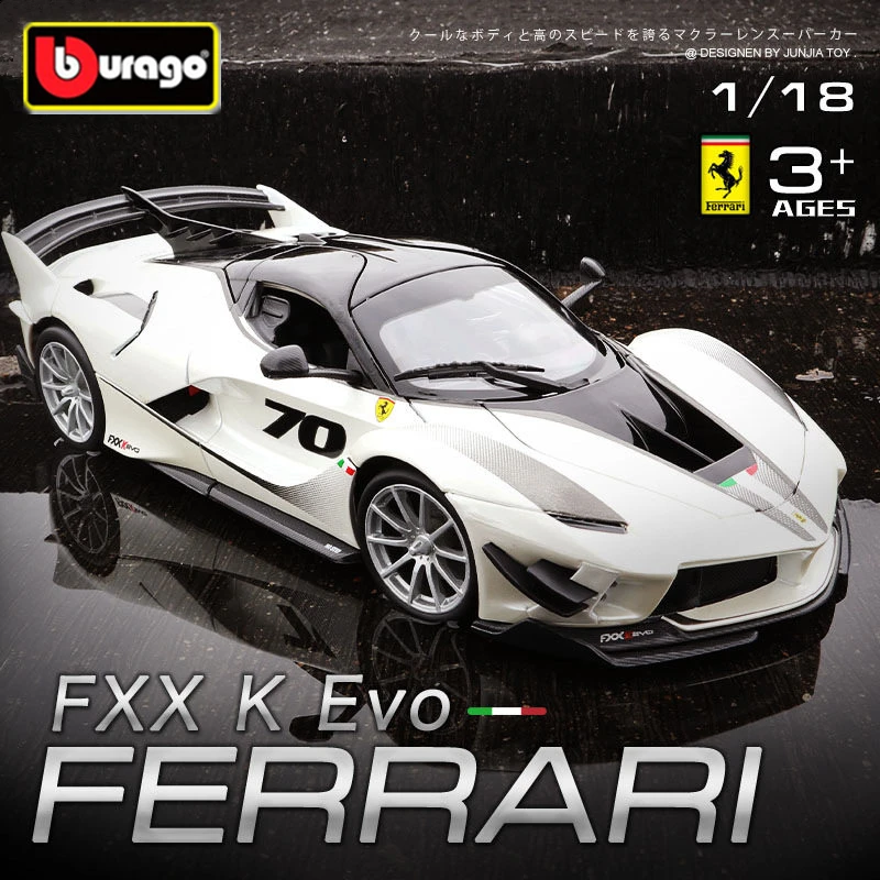 

Модель спортивного автомобиля Bburago Ferrari FXX K EVO из сплава, 1:18, литой металлический игрушечный автомобиль, модель модели, коллекция, подарок для детей