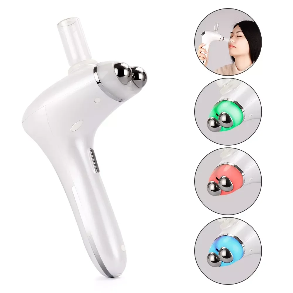 4 IN 1 Airbrush Makeup System Rechargeable Moisturizing Atomizer Kit Face Mist Sprayer Photon Spray Massager Facial Steamer