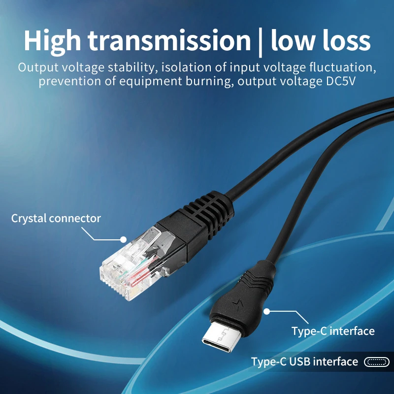 POE сплиттер 48 В до 5 12 Вт Стандартный Micro USB tpye-C порт Разъемы адаптер Кабельный -