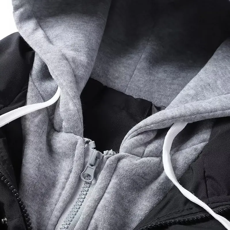 Winter Hooded Parkas Fashion Simple Men Women Cotton Jacket Fleece Keep Warm Coats Tops