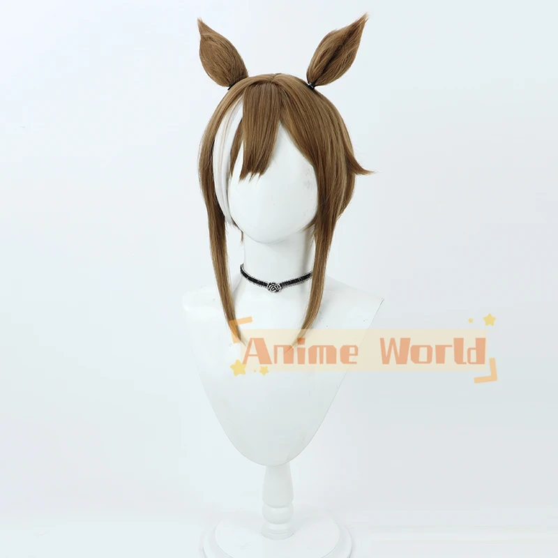 Фото Игра Uma Musume Pretty Derby Cheval Grand Косплей Парик Уши Хвост Хэллоуин Костюм Реквизит Синтетические волосы Термостойкое волокно №4