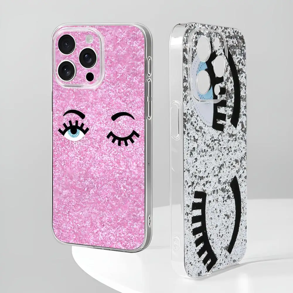Чехол для телефона Hot Chiara Ferragni Eyes новый IPhone 16 15 14 12 13 11 Pro Max Mini X XR XS Plus черный