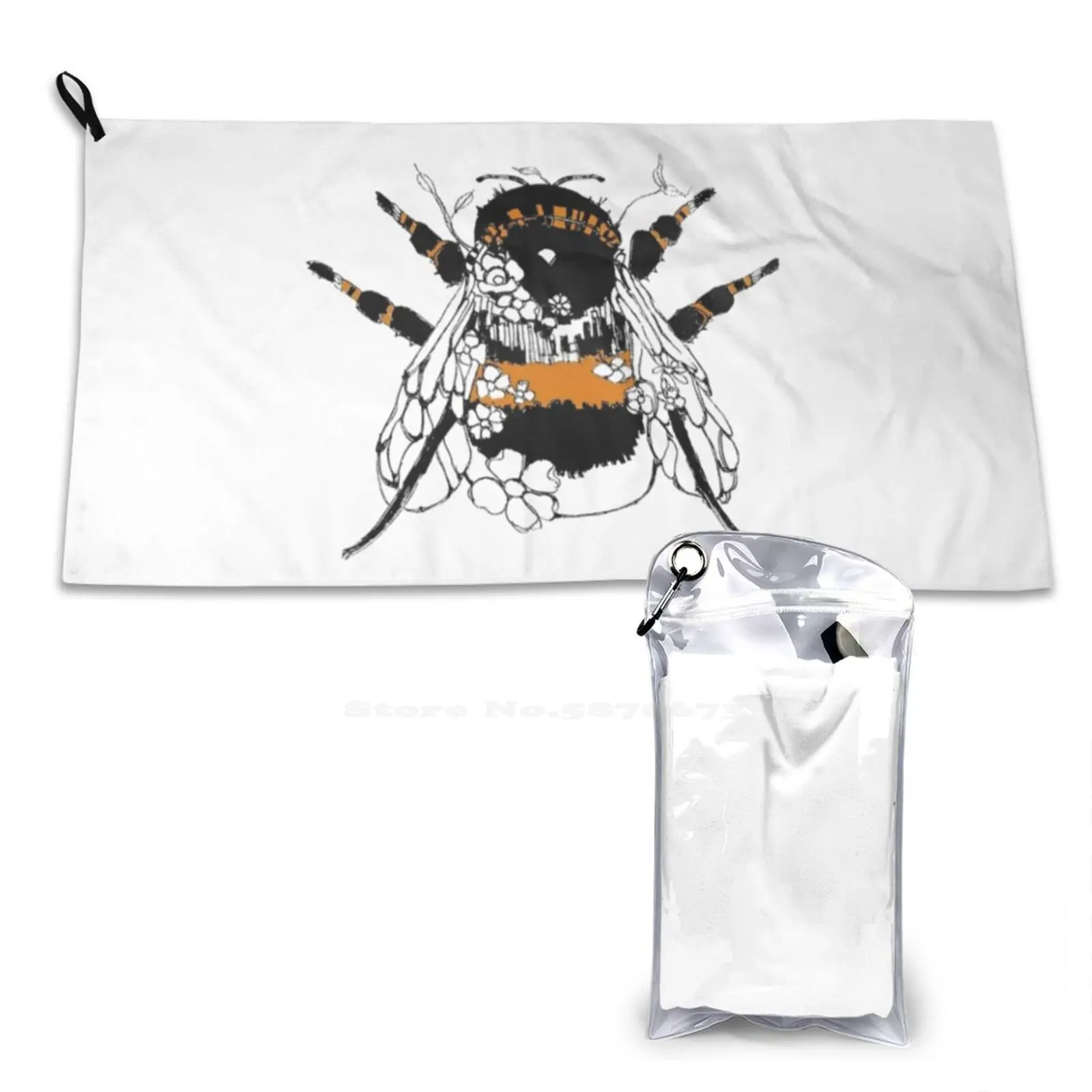 Artkimeemac Honey Bee Orange Bumble Bee Save The Bees Worker Bee Insects
