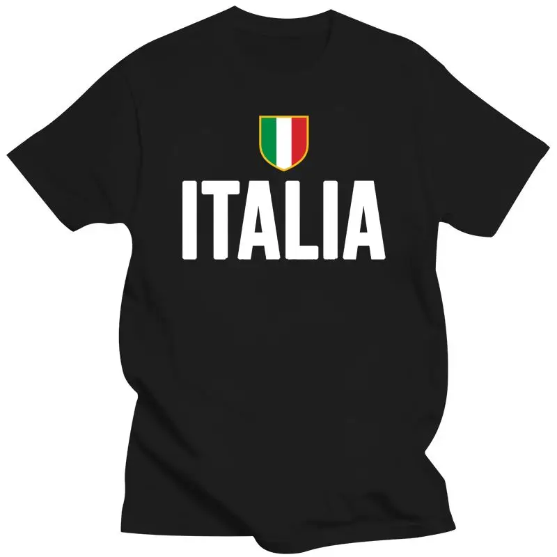 

Camiseta con logotipo de escudo de Italia para hombre y mujer, camisa con insignia de bandera italiana