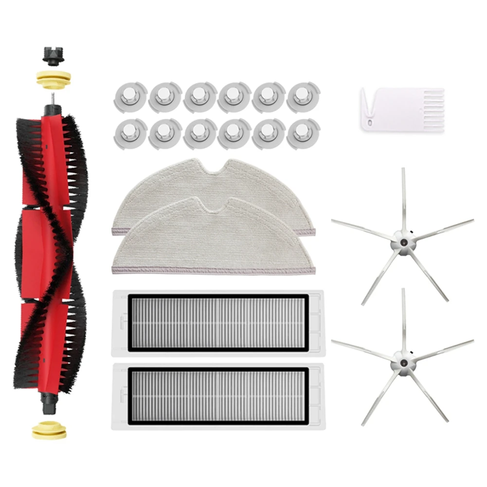 

Brush Mops Hepa Filters for Roborock S5 Max S50 S502 S55 S6 S6 Pure E4 for Xiaomi Robot 1S SDJQR01RR Vacuum Cleaner