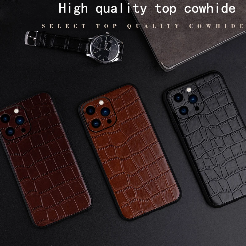 Phone Case For iPhone 14 pro max Crocodile belly texture phone Case for iphone 12 11 13pro max 12mini 8Plus Xs Xr Max Back cover enlarge