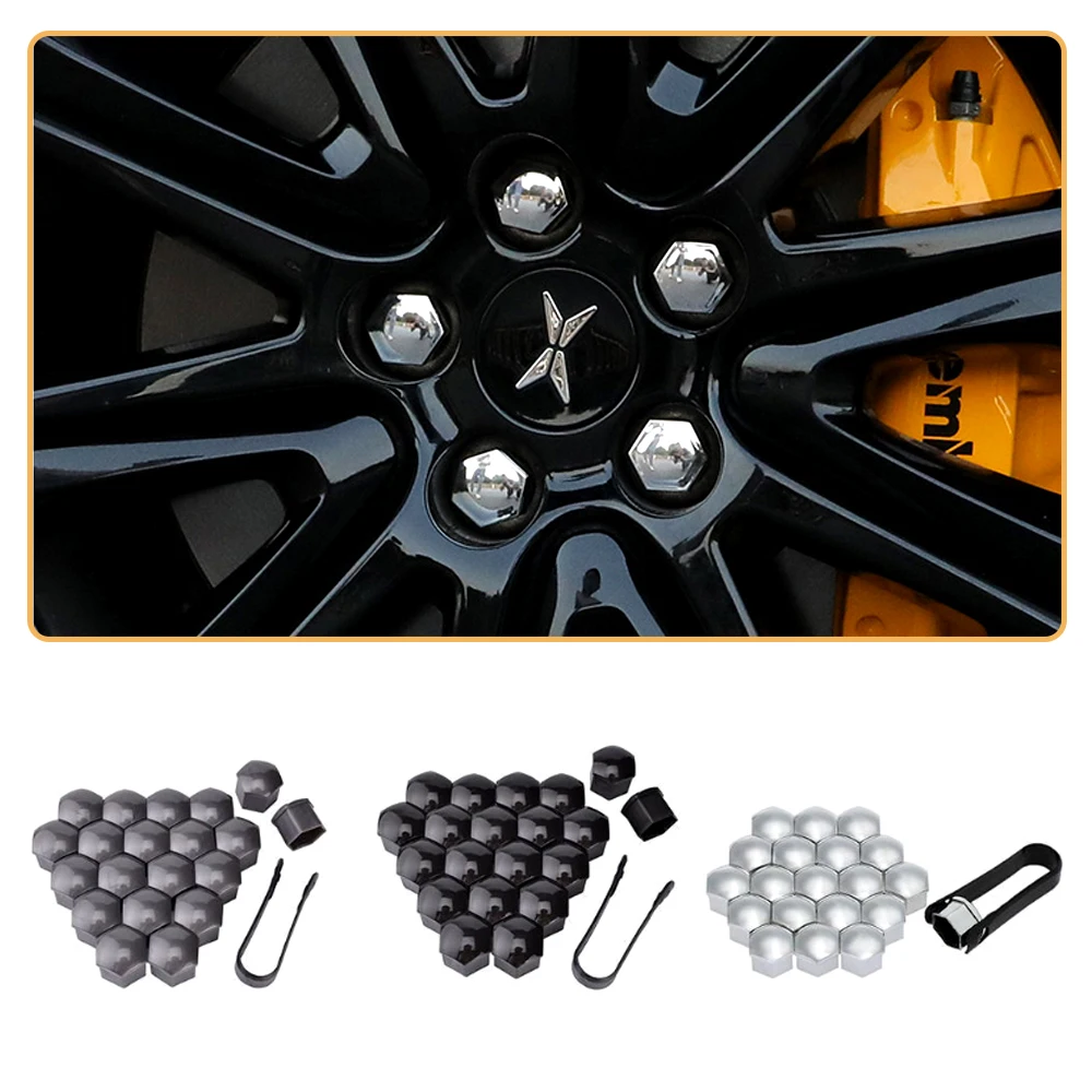 

20Pcs Car Wheel Nut Caps Auto Hub Screw Cover 17/19/21mm Bolt Rims Exterior Decoration Special Socket Protection Dust Proof