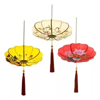 antique chinese chandelier retro restaurant teahouse restaurant chinese style hotpot cloth lantern hand painted lighting