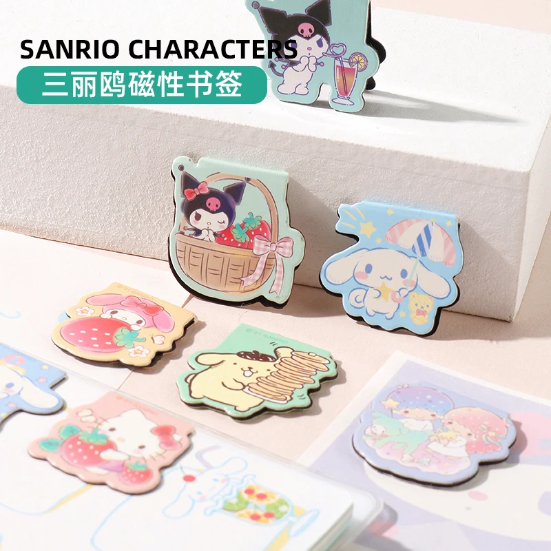 

4 шт. Sanrios аниме Kuromi Cinnamoroll закладки для студентов держатель для страниц мебель для офиса подарок для друзей игрушка
