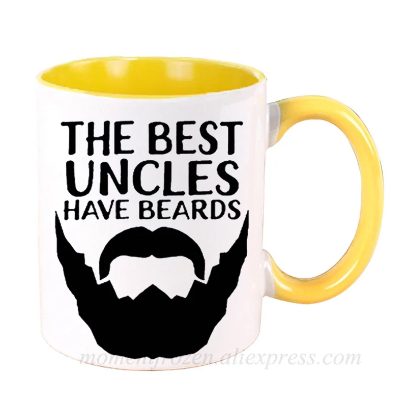 

The Best Uncles Have Beard Mugs Auntie Ceramic Aunt Cups Diswasher Coffee Mugen Coffeeware Home Decal Funny Gift Idea Drinkware