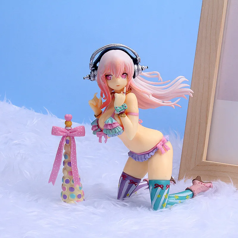 Японские популярные купальники Super Sonico сексуальный купальник-бикини макарун ПВХ