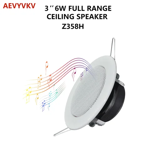 AEVYVKV Z358H 3-дюймовый потолочный динамик 6Вт
