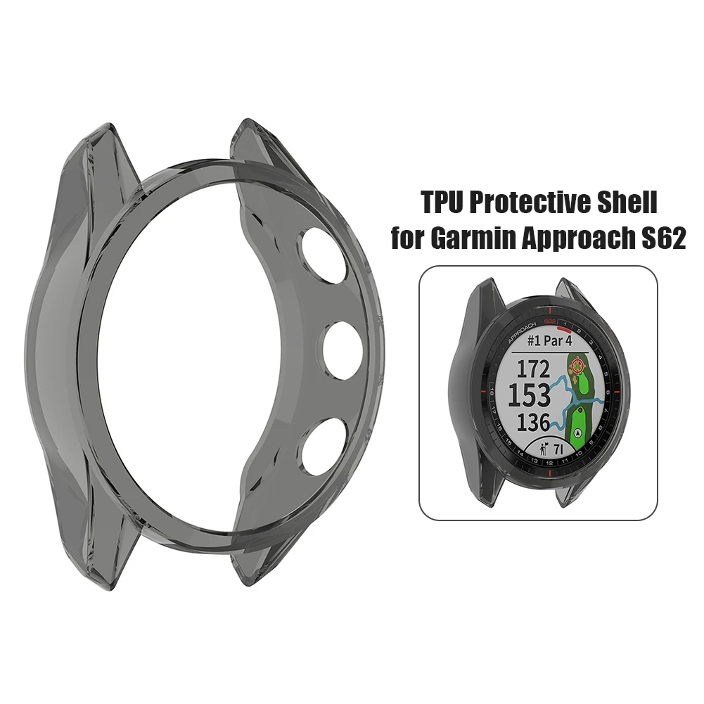 

Anti Scratch Shell Protector Soft TPU Watch Case Cover for Garmin Approach S62 Smart Watch Case Cover Replacement