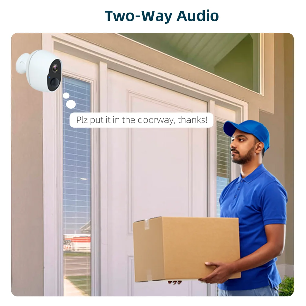 Alexa Google Tuya 1080P Аккумулятор Сирена Камера Беспроводная WiFi CCTV Безопасность