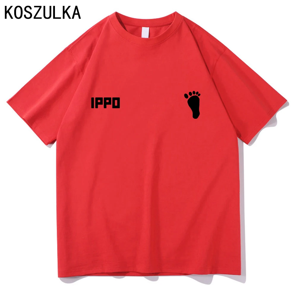 Футболка Hajime No Ippo Мужская хлопковая Модная рубашка Свитшот в стиле хип-хоп летняя