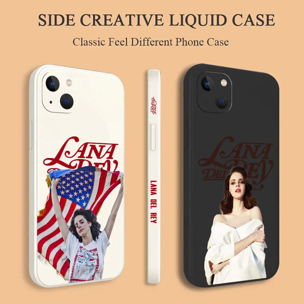

Lana Del Rey Singer Kraft Poster Phone Case For iPhone 15 14 13 12 11 Pro XS Max Mini X XR SE 7 8 6 6S Plus Liquid Cover Cqoues