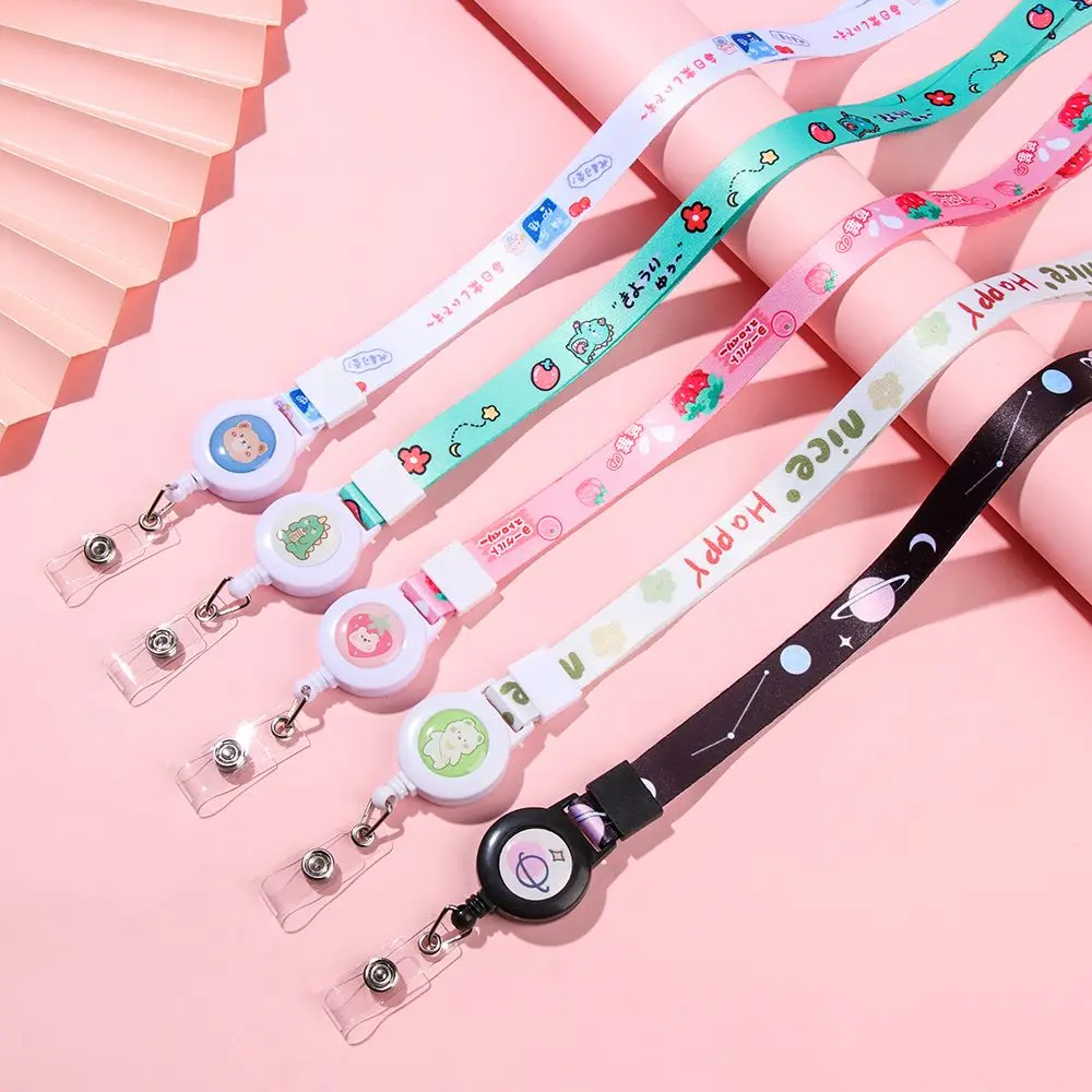 

Retractable Lanyard Badges Holder For Cellphones Lightweight Office Hanging Rope Phone Necklace Strap Universal Keychain