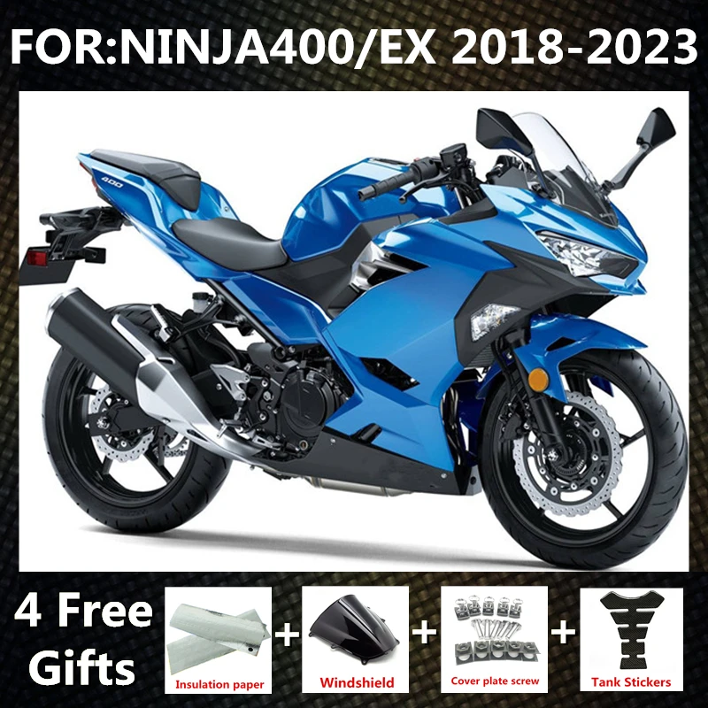 

Motorcycle Whole Fairings Kit fit For Ninja400 EX400 EX Ninja 400 2018 2019 2020 2021 2022 2023 fairing Bodywork set blue black