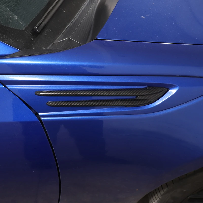 

For Subaru BRZ 2012-2020 Car Shark Gills Side Fender Vent Decoration Stickers ABS Fiber Pattern/Black Car Exterior Accessories