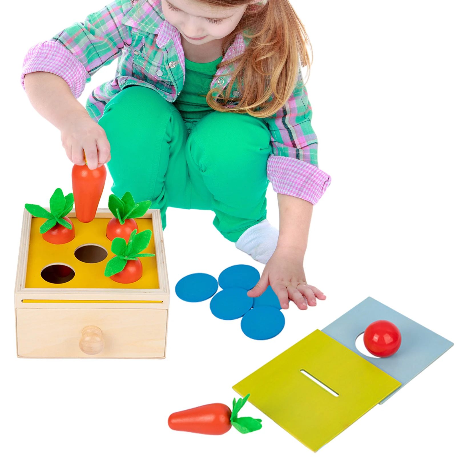 

Baby Learning Educational Toy Carrot Shape Matching Size Cognition Montessori Educational Toys Montessori Toys For Kid 2 Years