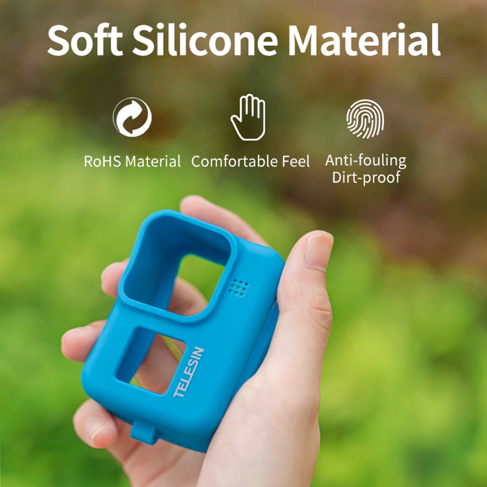 

Аксессуары для спортивной камеры, детали, пыленепроницаемый силиконовый чехол, чехол, крышка объектива, ремешок на запястье, комплект для ...