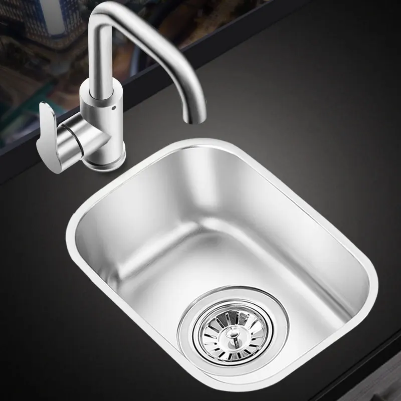 304 stainless steel sink single slot small RV sink Camper washbasin brushed bar kitchen sink for RV,Boat,Marine,Yacht, caravan