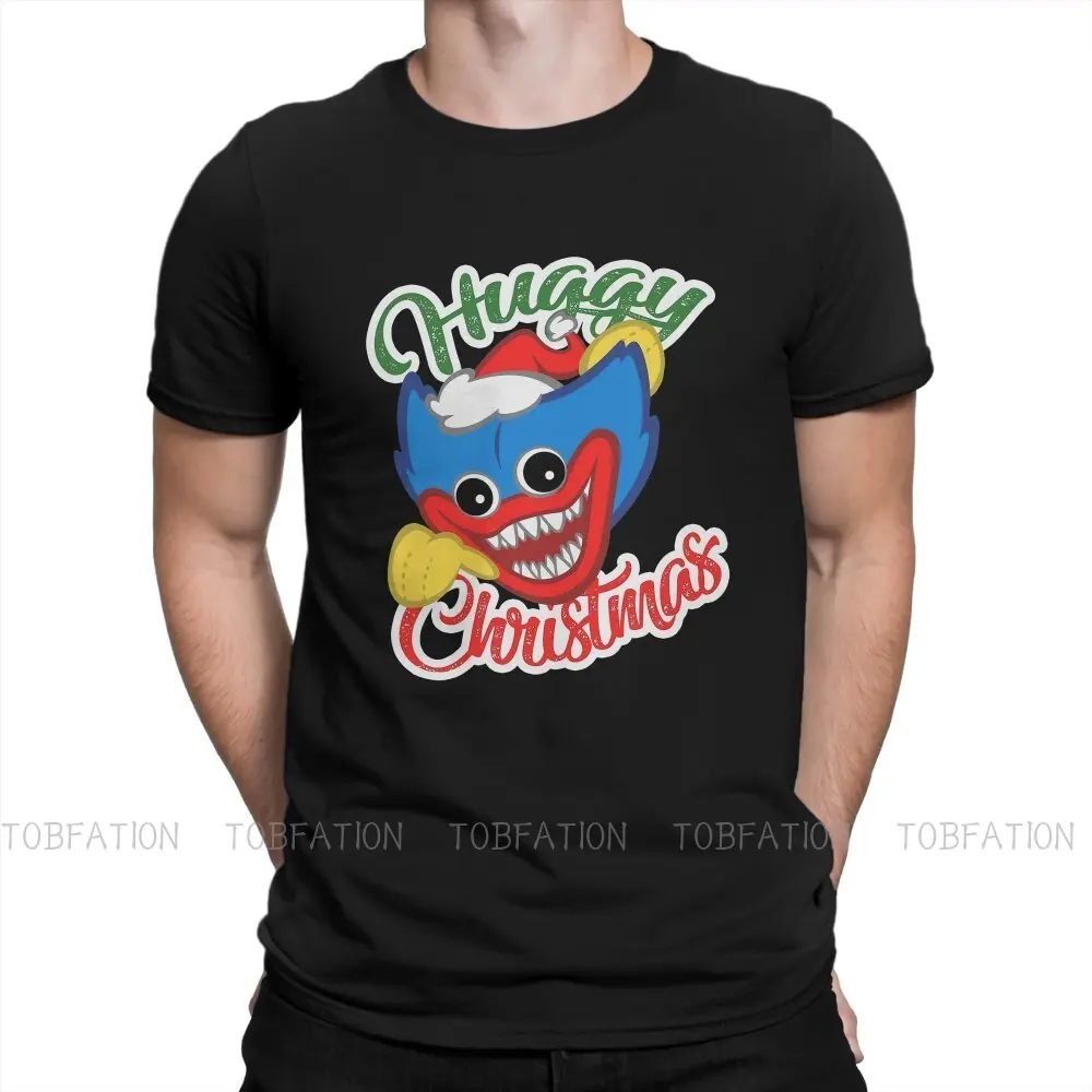 

Poppy Playtime TShirt for Men Huggy Christmas Humor Summer Sweatshirts T Shirt High Quality Trendy Fluffy