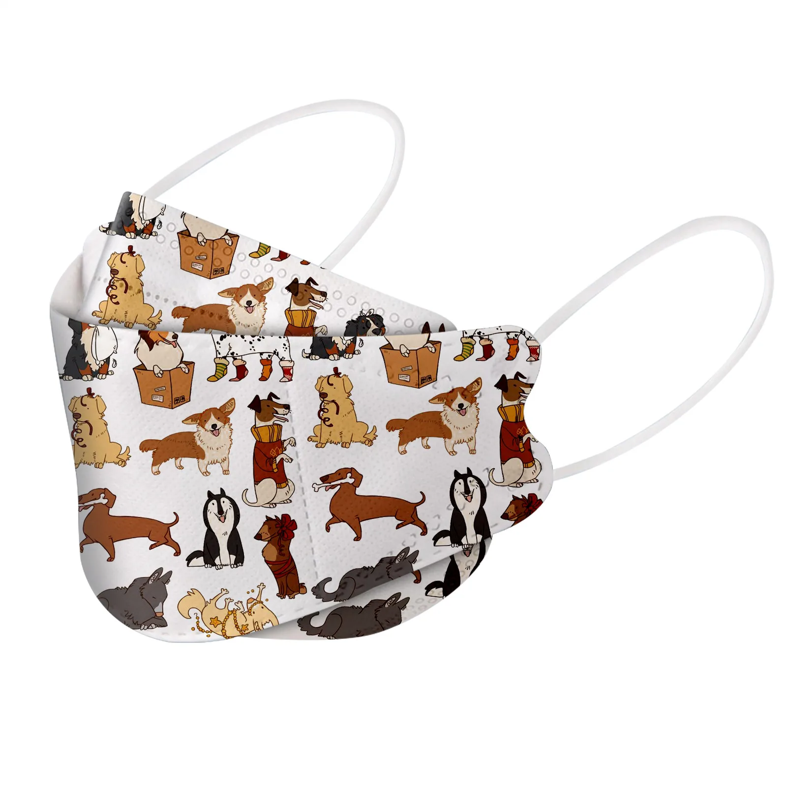 10 шт. одноразовые маски для лица в форме рыбы с мультяшным дизайном |