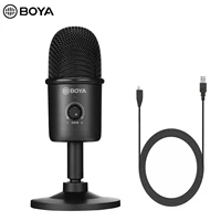 boya by cm3 usb condenser microphone with recording for laptop windows mac studio video mode for youtube live streaming